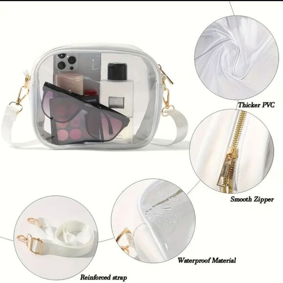 Transparent Crossbody Bag Stadium Approved and Concert Sports Event - Picture 5 of 11